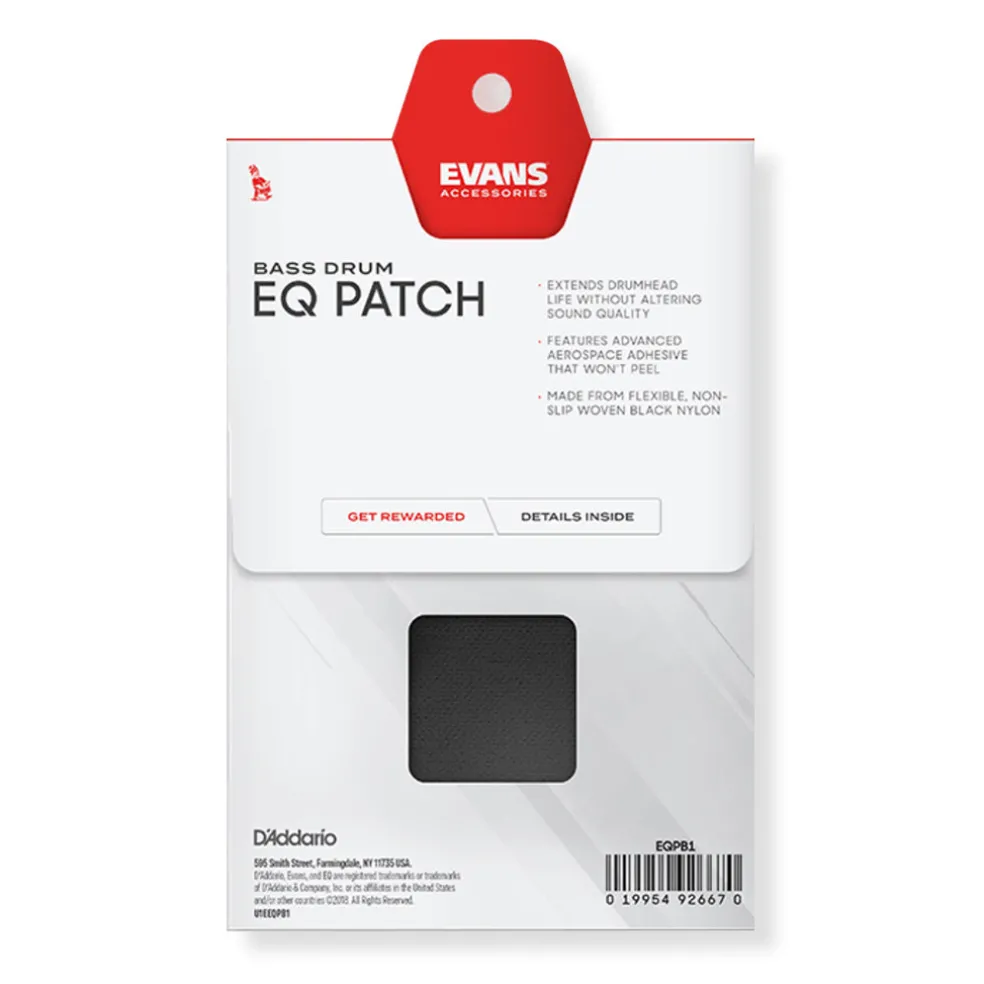 Evans EQ Black Nylon Single Patch