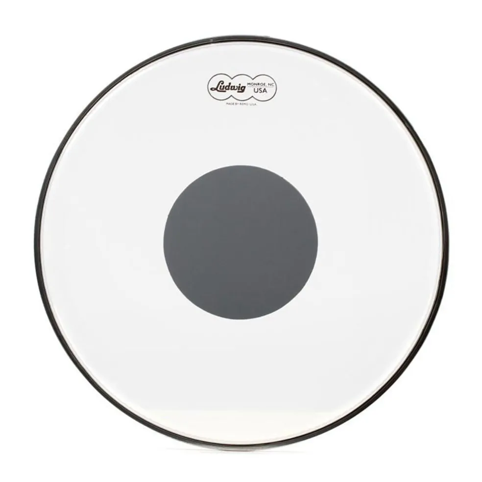 Ludwig 10" Clear Ambassador Silver Dot