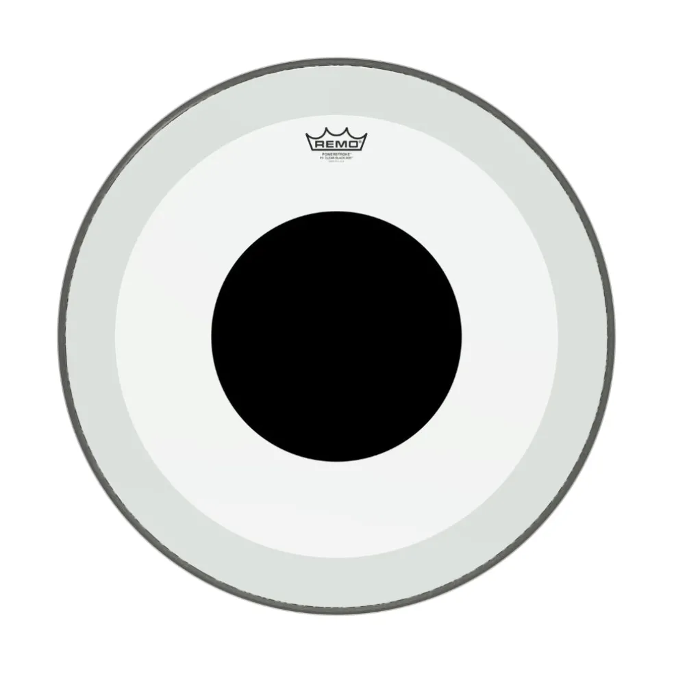 Remo Powerstroke P3 Clear w/ Black Dot Bass Drumhead - 20 inches