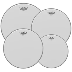 Remo Pro Pack Emperor Coated 10" 12" 14" FREE 14'' Ambassador Coated