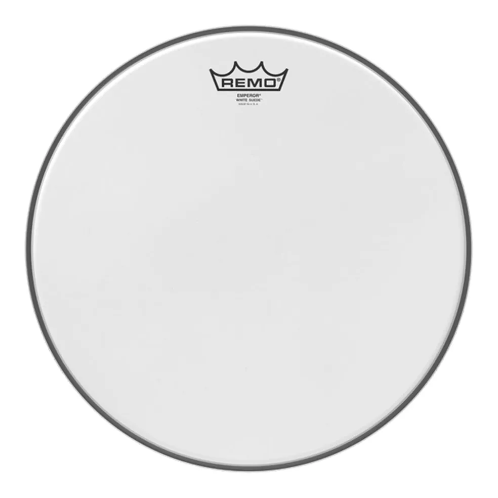 Remo 16" Emperor White Suede